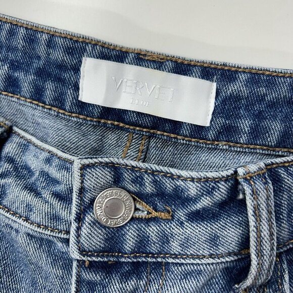 Vervet Super High Rise Beverly Slim Straight Jeans Womens Size 29 Ankle Crop - Picture 3 of 10